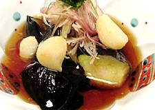 茄子とニンニクの揚げ浸し(二葉店) 茄子とニンニクの揚げ浸し(二葉店)